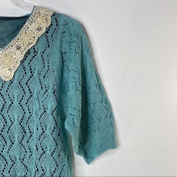 Crochet Knit Decorated Collar - Picture 6 of 10